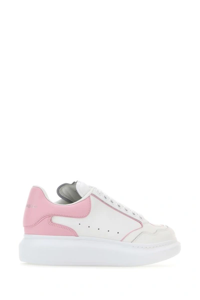 Shop Alexander Mcqueen Woman Two-tone Leather Sneakers In Multicolor