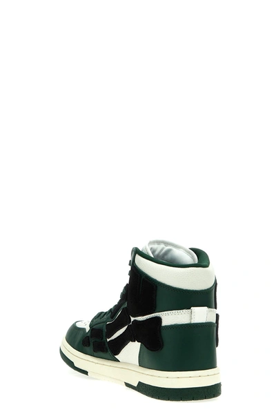 Shop Amiri Men 'skel Top High' Sneakers In Green