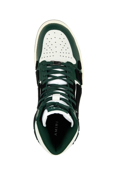 Shop Amiri Men 'skel Top High' Sneakers In Green