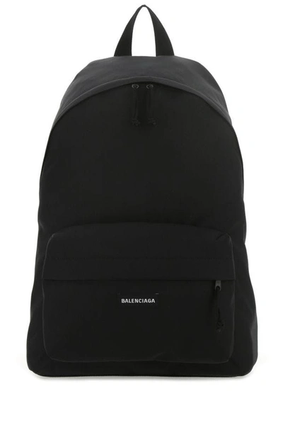 Shop Balenciaga Man Black Nylon Explorer Backpack