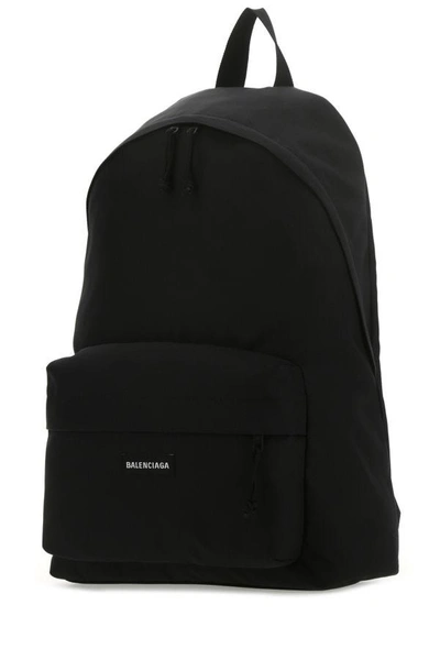 Shop Balenciaga Man Black Nylon Explorer Backpack