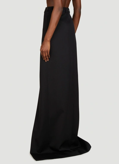 Shop Balenciaga Women Split Tailored Skirt In Black