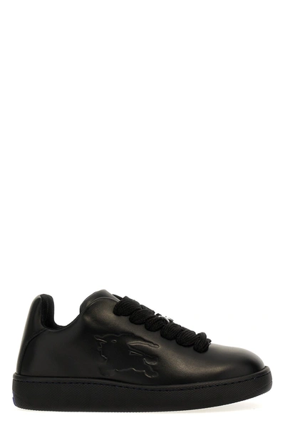Shop Burberry Men 'box' Sneakers In Black