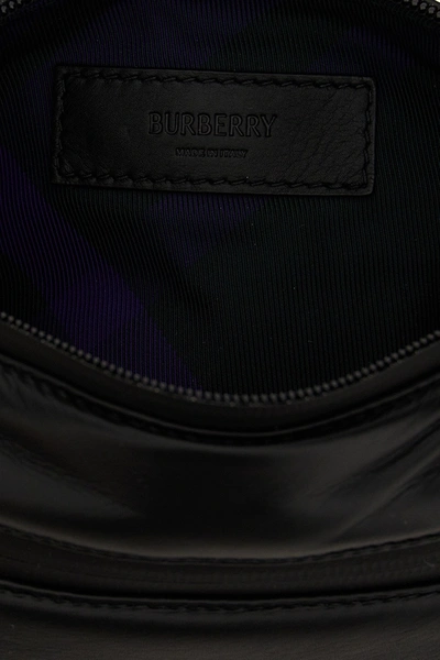 Shop Burberry Men 'shield' Crossbody Bag In Black
