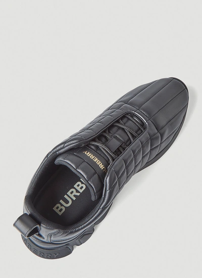 Shop Burberry Men Burton Sneakers In Black