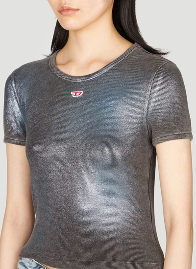 Shop Diesel Women T-ele-n1 T-shirt In Gray