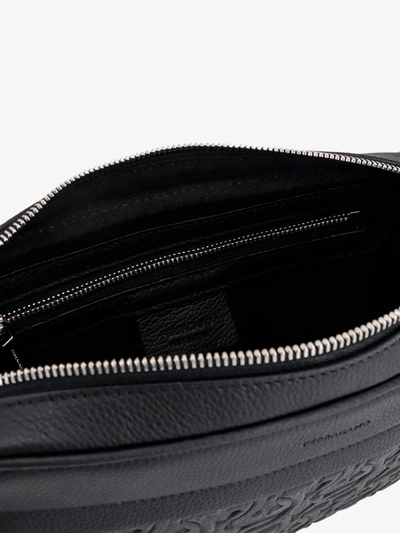 Shop Ferragamo Man Belt Bag Man Black Pouch Bags