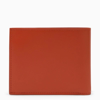 Shop Ferragamo Terracotta-coloured Leather Bi-fold Wallet With Logo Men In Brown