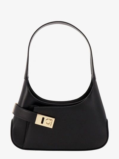 Shop Ferragamo Woman Shoulder Bag Woman Black Shoulder Bags
