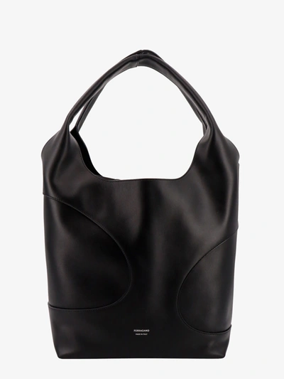 Shop Ferragamo Woman Shoulder Bag Woman Black Shoulder Bags