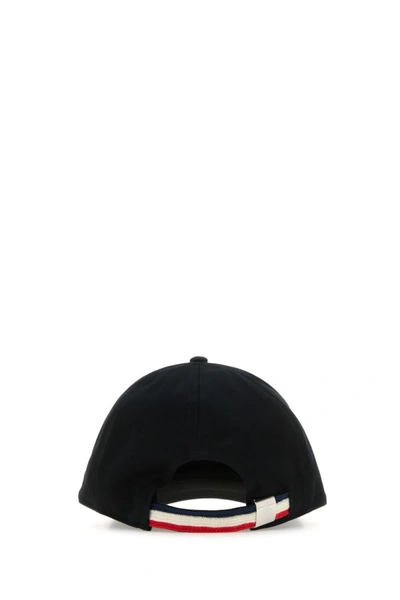 Shop Moncler Man Black Cotton Baseball Cap