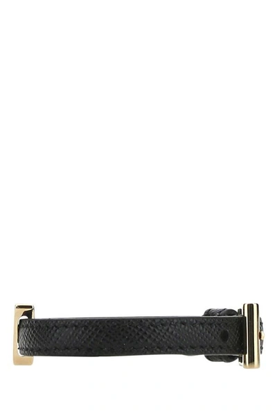 Shop Prada Woman Black Leather Bracelet