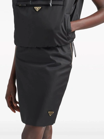 Shop Prada Women Re-nylon Pencil Skirt In Black