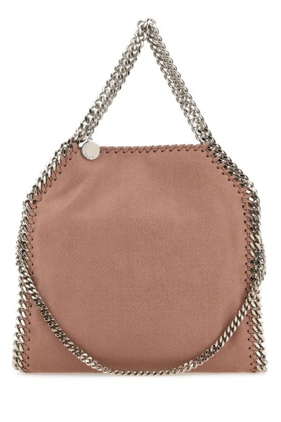 Shop Stella Mccartney Woman Antiqued Pink Shaggy Deer Mini Falabella Handbag