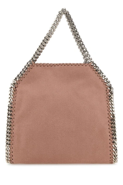 Shop Stella Mccartney Woman Antiqued Pink Shaggy Deer Mini Falabella Handbag