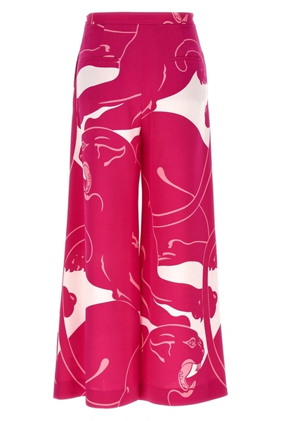 Shop Valentino Garavani Women  'panther' Pants In Pink