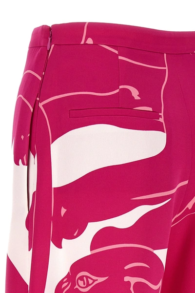 Shop Valentino Garavani Women  'panther' Pants In Pink
