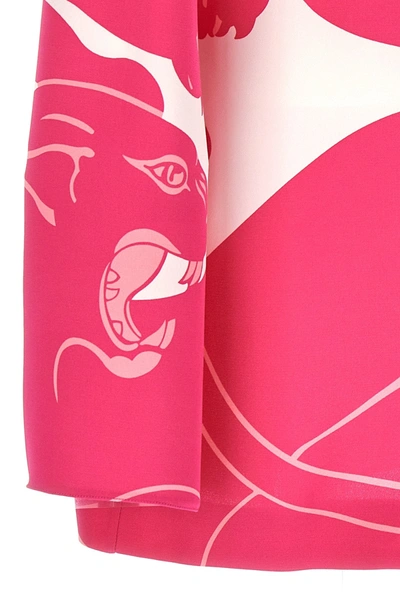 Shop Valentino Garavani Women  'panther' Top In Pink