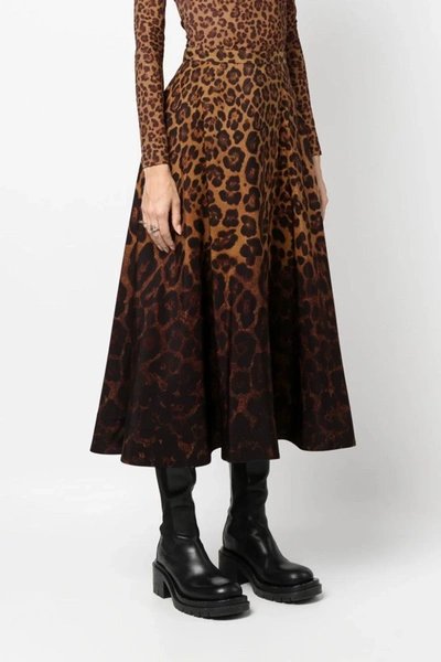 Shop Valentino Garavani Women  Animalier Skirt In Multicolor
