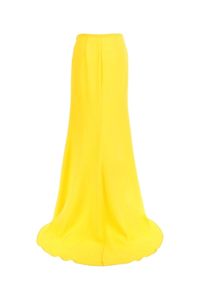 Shop Valentino Garavani Women  Cady Long Skirt In Yellow