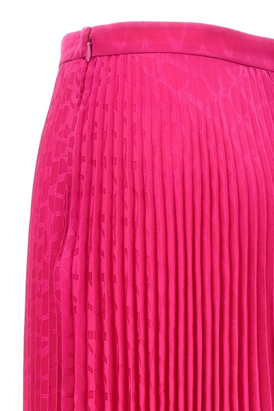 Shop Valentino Garavani Women  Toile Iconographe Skirt In Pink