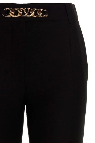 Shop Valentino Garavani Women Vlogo Chain' Pants In Black