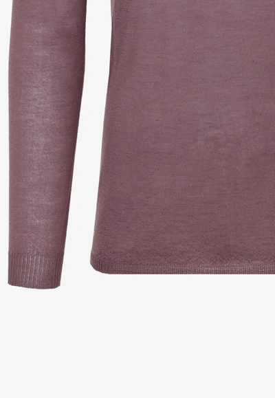 Shop Rick Owens Cashmere Level Sweater In Mauve