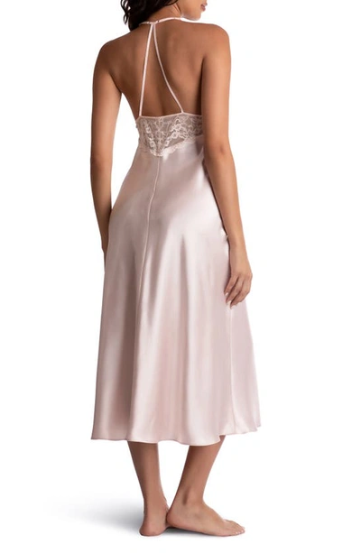 Shop In Bloom By Jonquil Eliza Lace & Satin Nightgown In Shell Pink