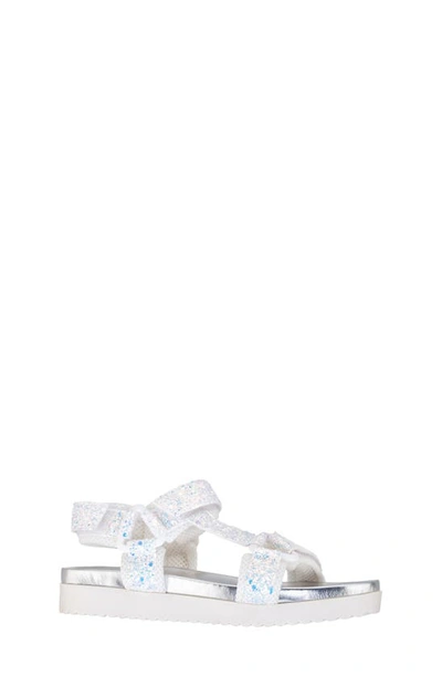 Shop Nina Kids' Anjelita Sandal In White Chunky Glitter