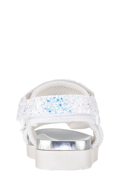 Shop Nina Kids' Anjelita Sandal In White Chunky Glitter
