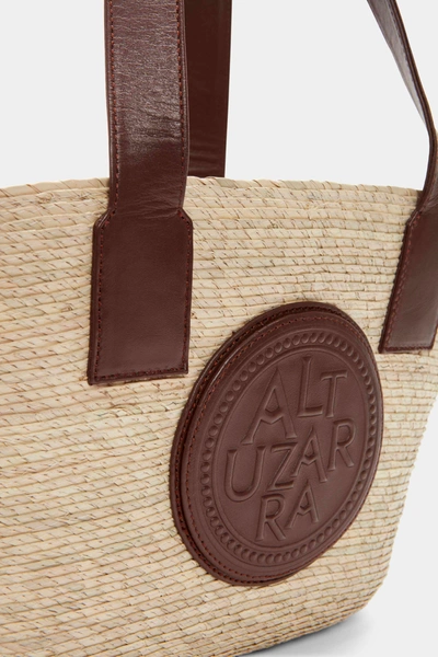 Shop Altuzarra 'medallion' Watermill Bag Small In Praline