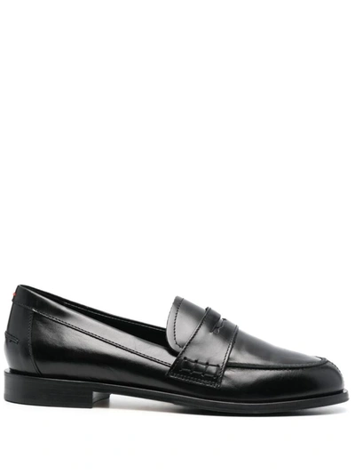 Shop Aeyde Oscar Calf Leather Black Shoes
