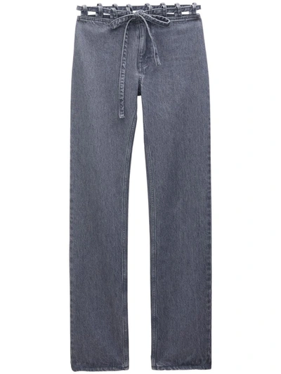 Filippa K Lace Waist Jeans In 0055 Mid Grey W