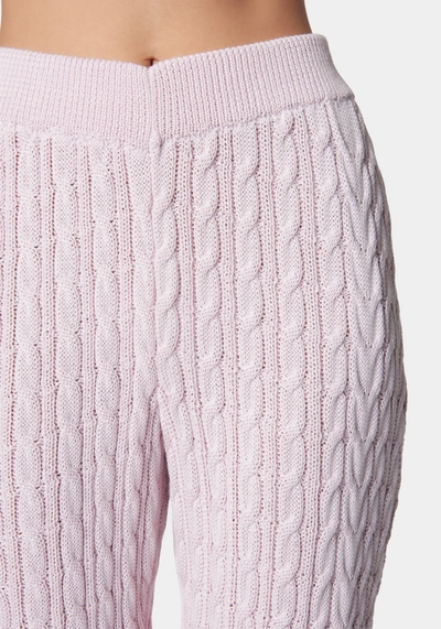 Bebe Cable Knit Jogger In Lavender Fog