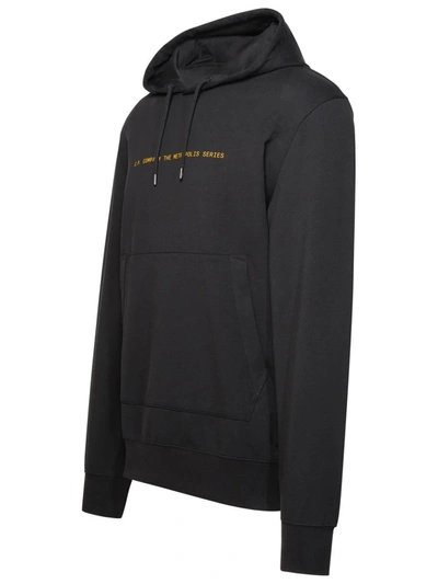 Shop C.p. Company 'stretch Fleece' Black Cotton Sweatshirt