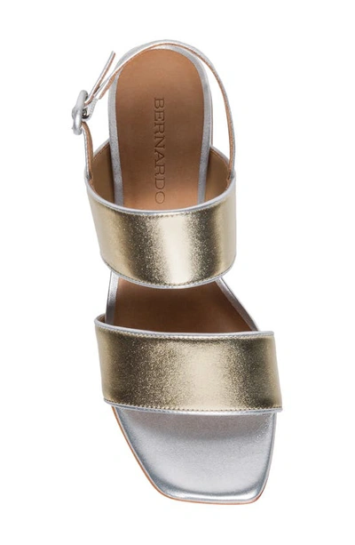 Shop Bernardo Footwear Jasper Block Heel Sandal In Multi Metallic