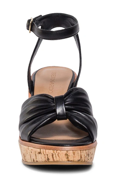 Shop Bernardo Footwear Kearney Platform Wedge Sandal In Black