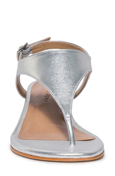 Shop Bernardo Footwear Goldy Sandal In Silver