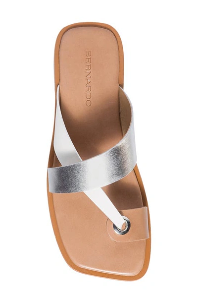 Shop Bernardo Footwear Amelia Sandal In Silver/ White Multi