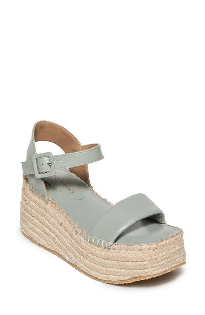 Shop Bernardo Footwear Mallorca Espadrille Platform Sandal In Sage