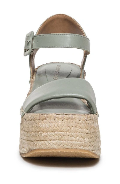 Shop Bernardo Footwear Mallorca Espadrille Platform Sandal In Sage