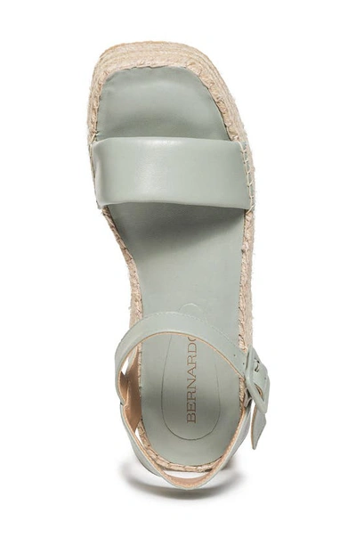 Shop Bernardo Footwear Mallorca Espadrille Platform Sandal In Sage