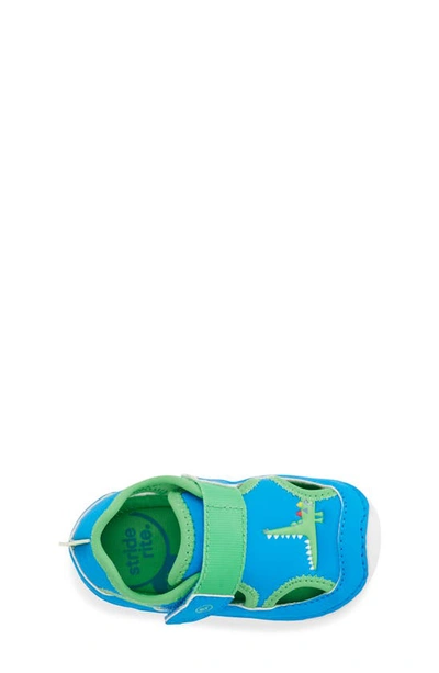 Shop Stride Rite Kids' Splash Sneaker In Blue/ Green