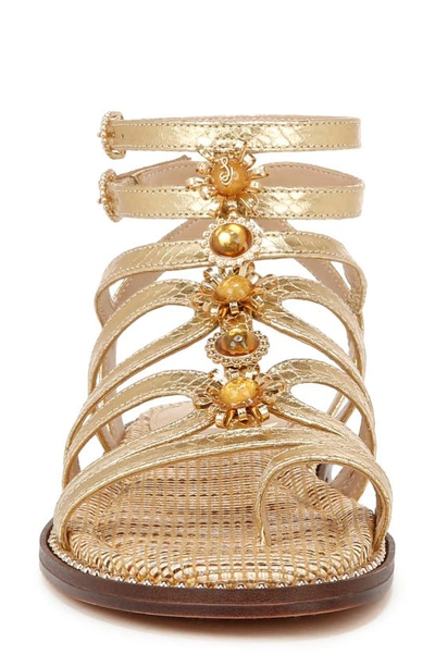 Shop Sam Edelman Tianna Ankle Strap Sandal In Gold