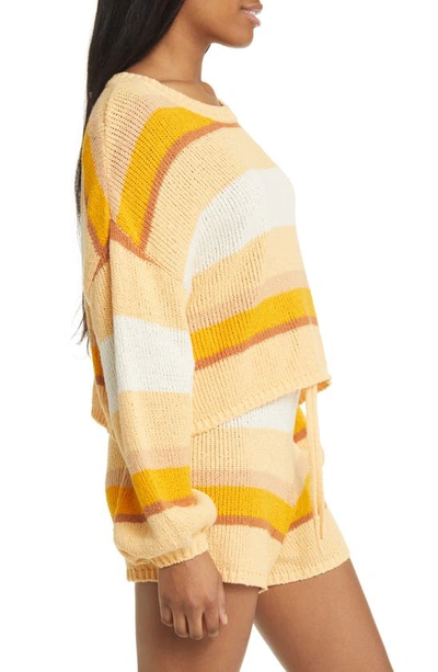 Shop Billabong Sol Time Stripe Sweater In Citrus Glow