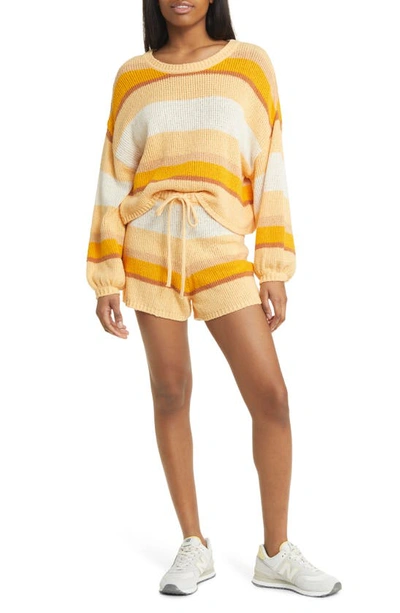 Shop Billabong Sol Time Stripe Sweater In Citrus Glow