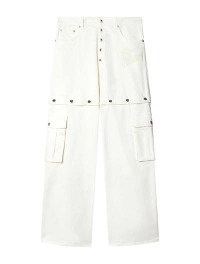 Shop Off-white 90s Mid-rise Straight-leg Jeans In White