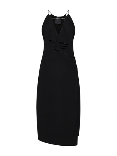 Shop Givenchy Chain Halterneck Dress In Black
