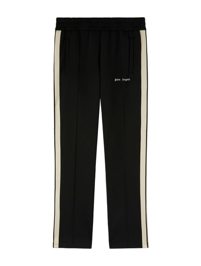 Shop Palm Angels Printed Sports Trousers In Black