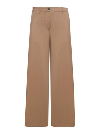 Shop Nine In The Morning Wide Leg Trousers In Brown